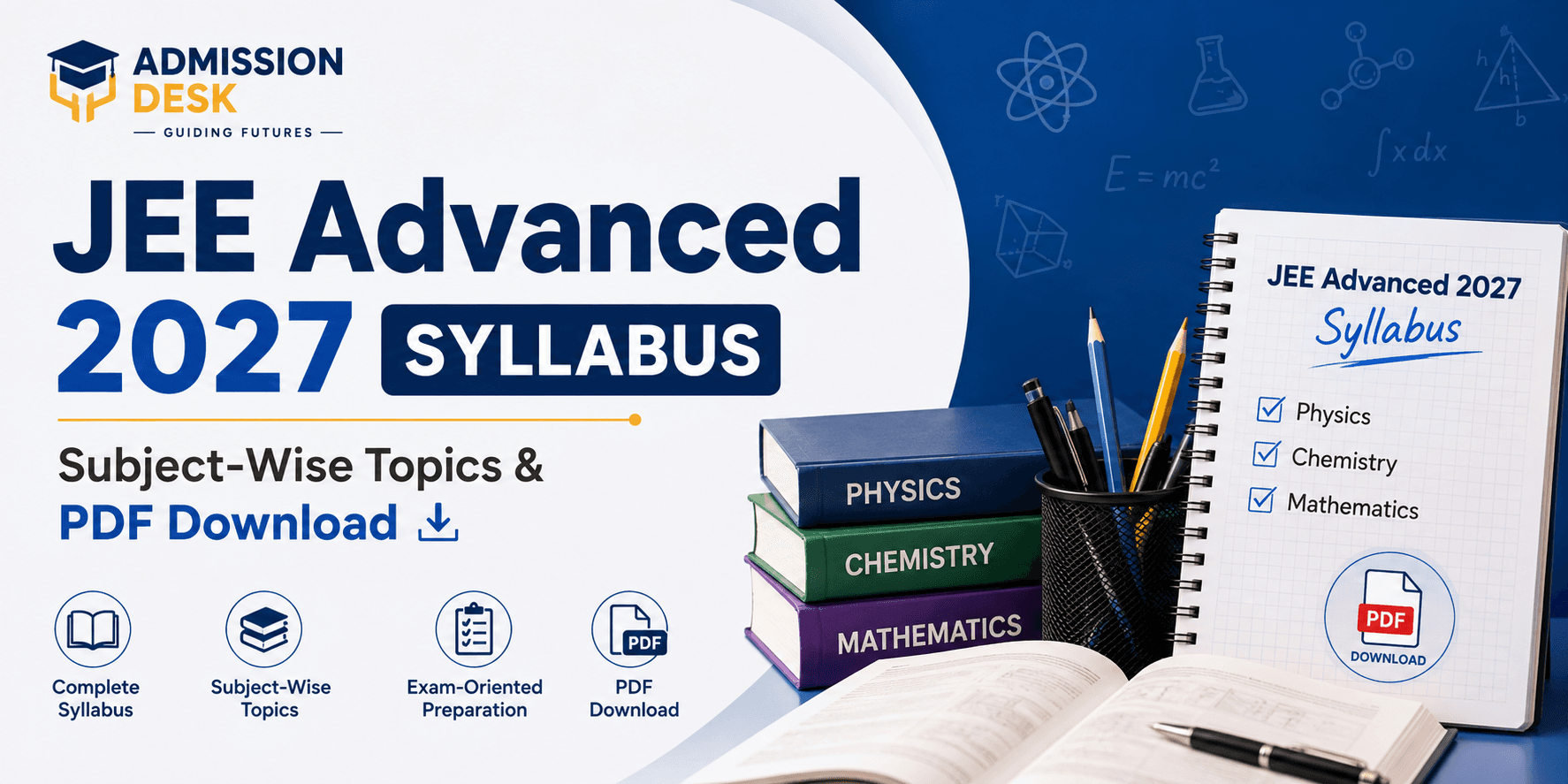 JEE Advanced 2027 syllabus subject-wise topics and PDF download