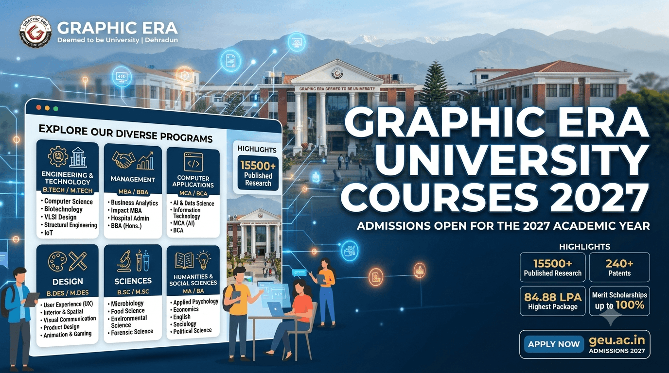 Graphic Era University Courses 2027 - UG, PG and Eligibility