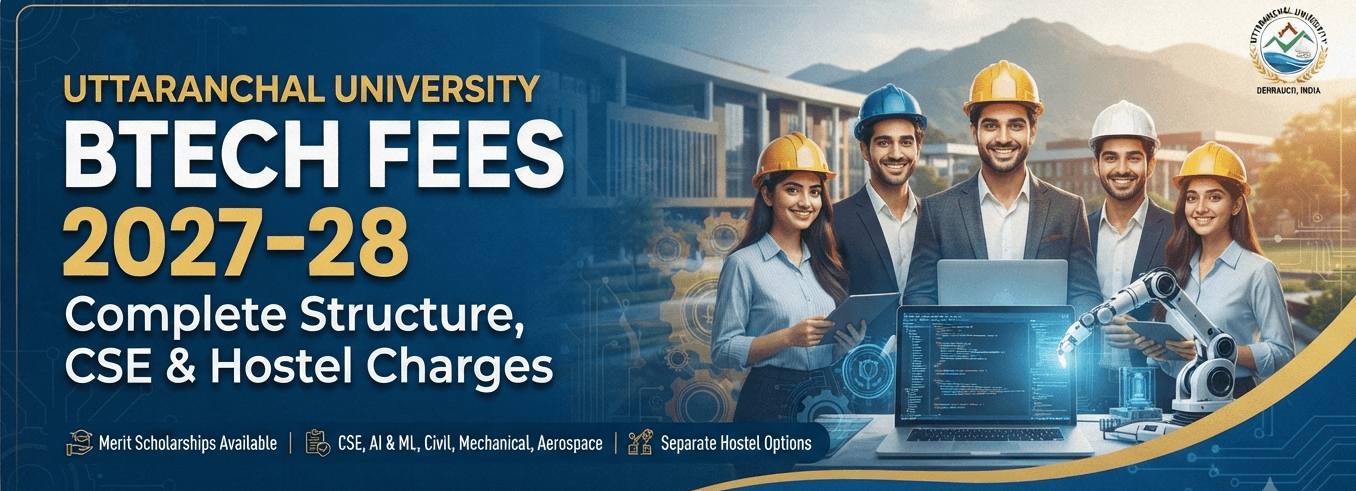 Uttaranchal University BTech Fees 2027-28 with Hostel Charges