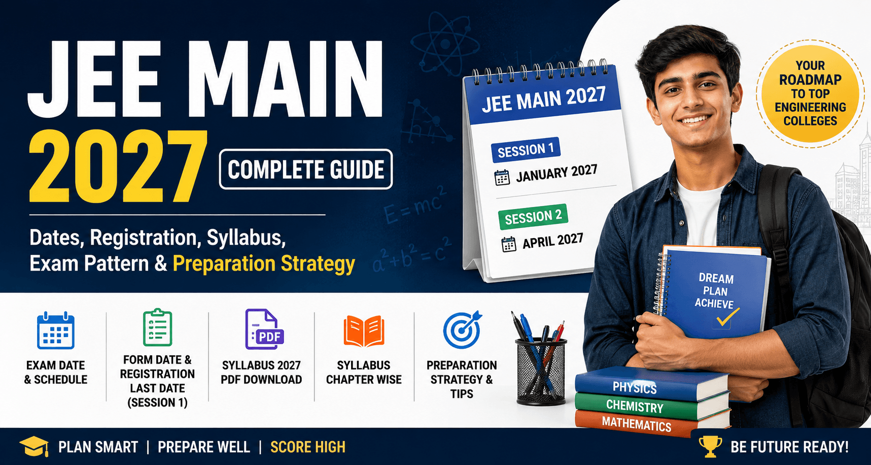JEE Mains 2027 exam date, registration, syllabus and preparation guide