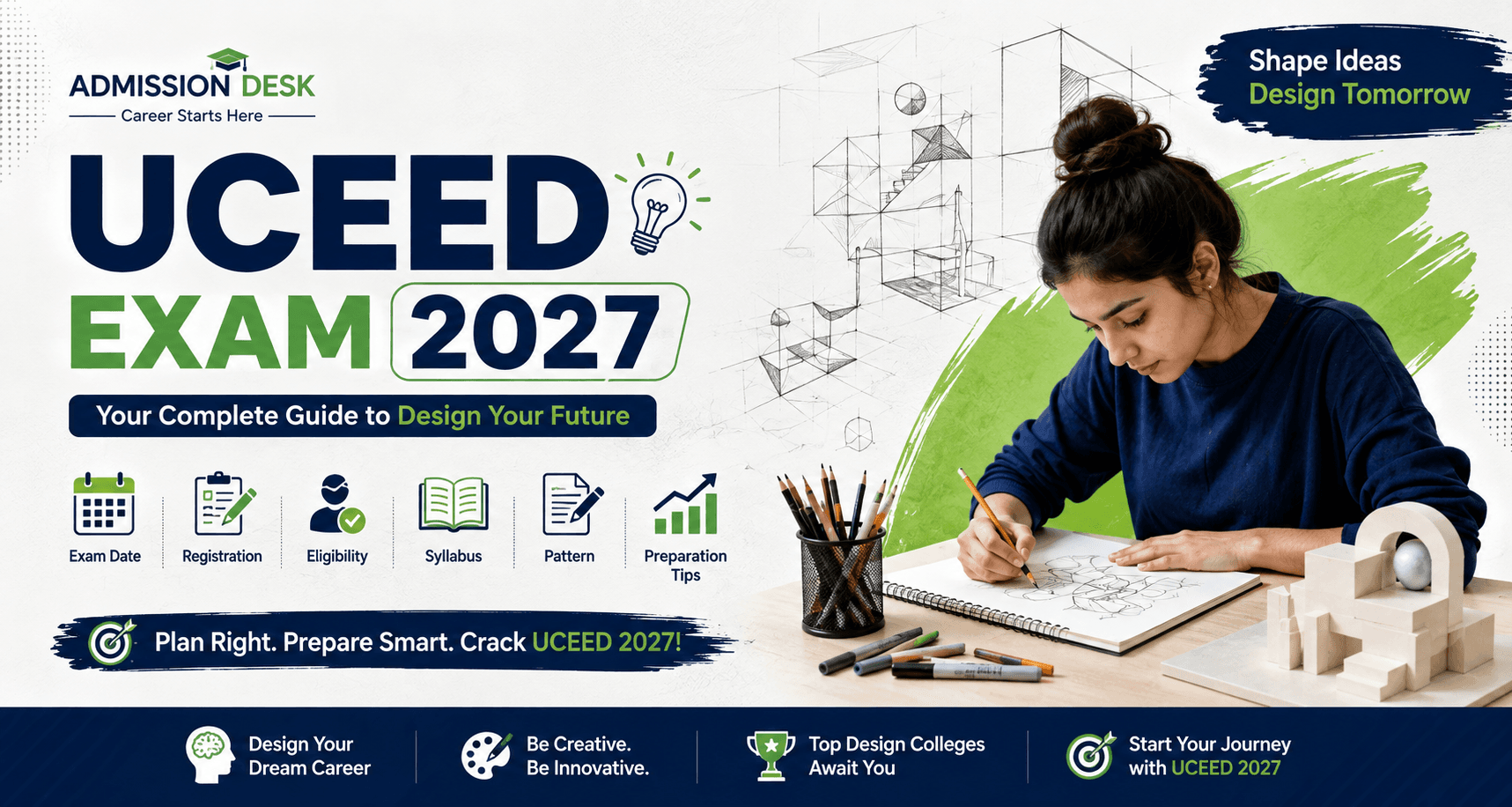 UCEED Exam 2027 date registration syllabus and exam preparation guide