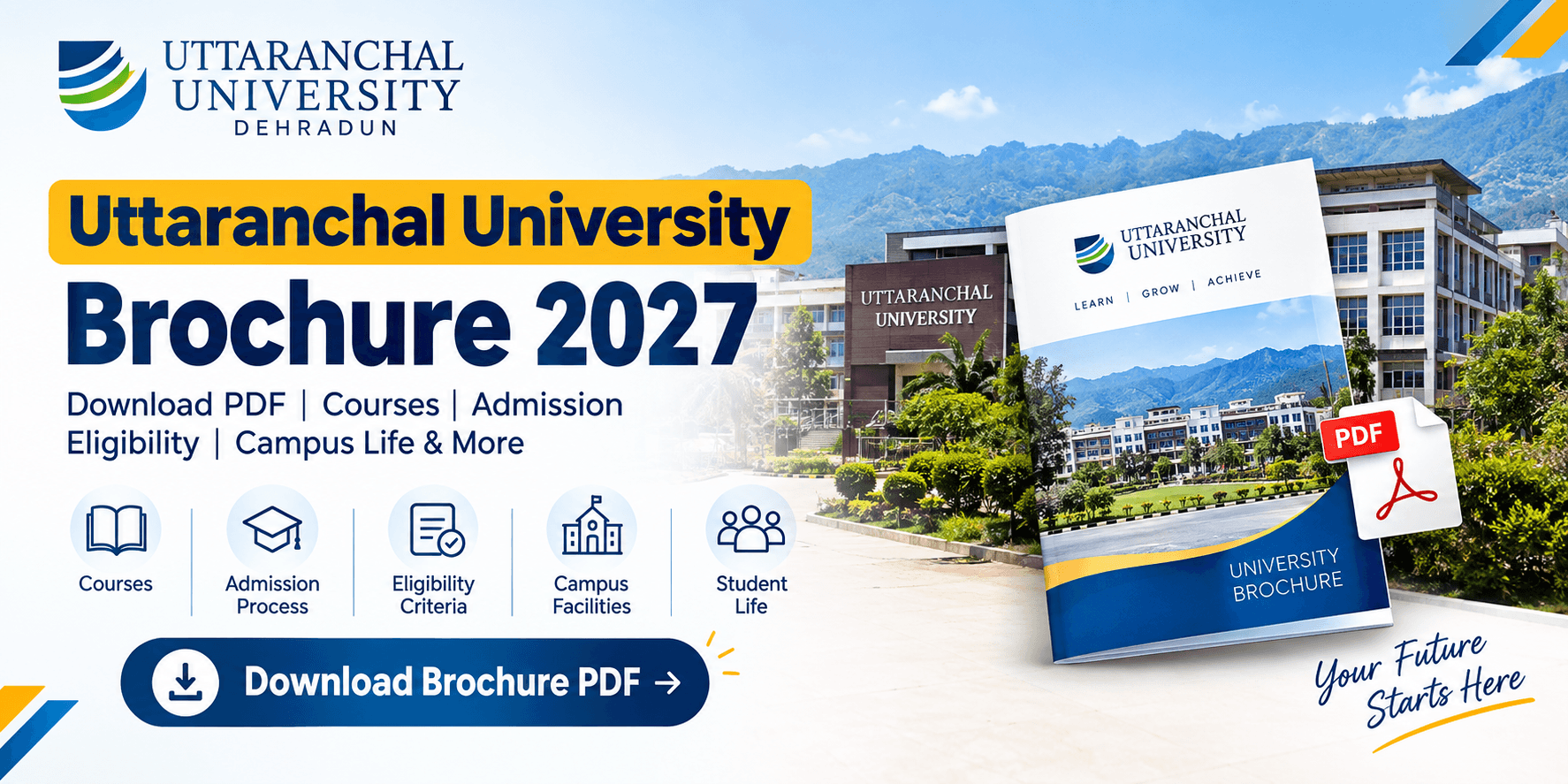 Uttaranchal University brochure 2027 PDF download courses admission and university details